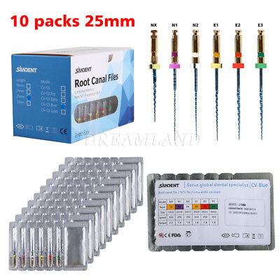 60 Dental Rotary Super NiTi File 25mm Endodontic Endo Engine U-Feilen