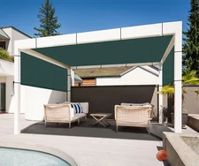 16FT Breathable Pergola Replacement Cover Panel Canopy Shade w/Rod Multi Colors