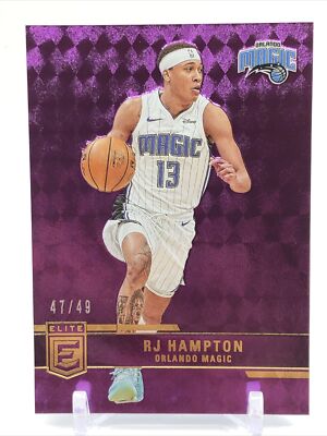 2021-22 Donruss Elite Purple /49 RJ Hampton #124 Orlando Magic