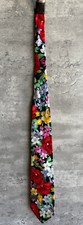 Vintage G. J. Cahn Nordstrom Spring Floral Cotton Handmade Neck Tie Made in USA