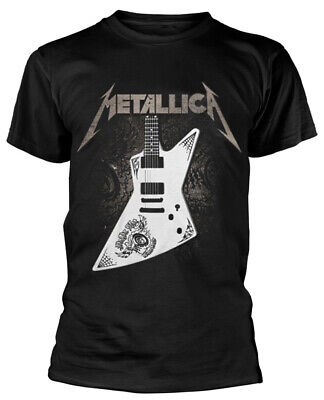 Metallica Official Men's Black T-Shirt Papa Het Guitar