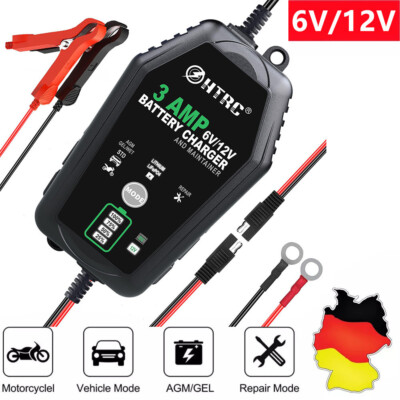 Auto Intelligentes Batterieladegerät Impuls Reparatur Erhaltungsladegerät 12V 3A