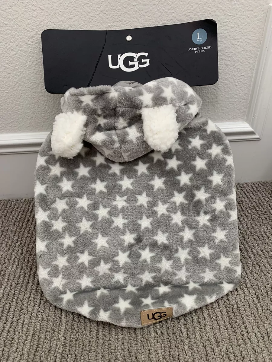 New UGG Dog Stars Hoodie Fleece Sherpa Pajamas Pet Hooded Bodysuit Coat L
