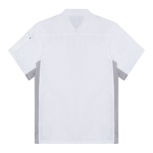 Unisex Chef Coat Double-Breast Short Sleeve Cook Jacket Kitchen Uniform Dress - Picture 94 of 140