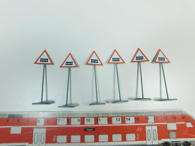6X ETS Spur 0 976 (?) Metal Warning Sign/Traffic Sign, Mint #AY611-0.5