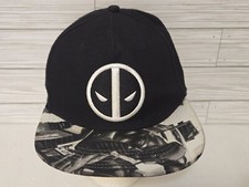 Deadpool Hat Cap Snapback Black White Marvel Comics Flat Bill X-Force