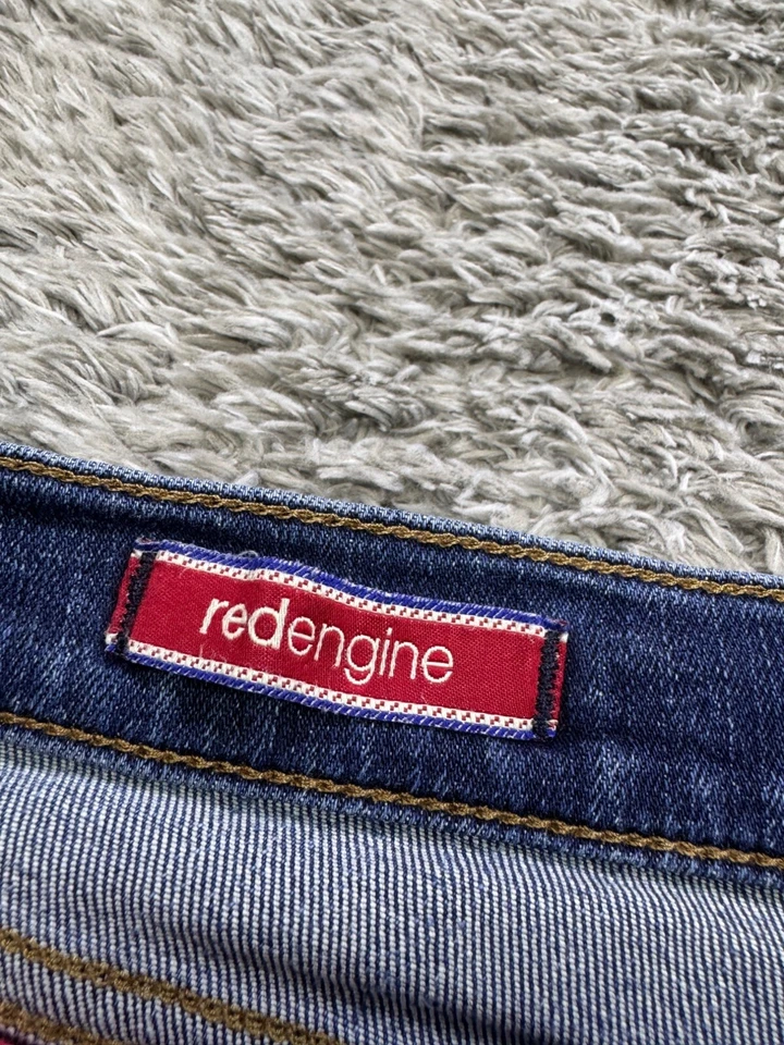 Jeans Red Engine para mujer 29x29 Wildfire tiro bajo ajustados elásticos denim Foto 3 de 4
