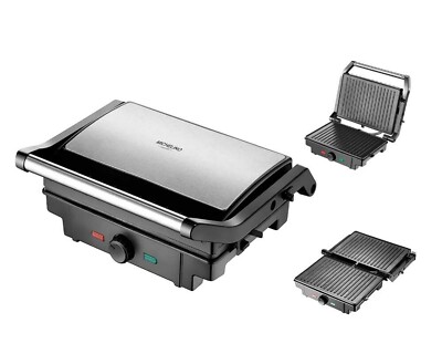 Michelino Kontaktgrill   25,5x18 cm, 1600 Watt für vielseitiges Grillen
