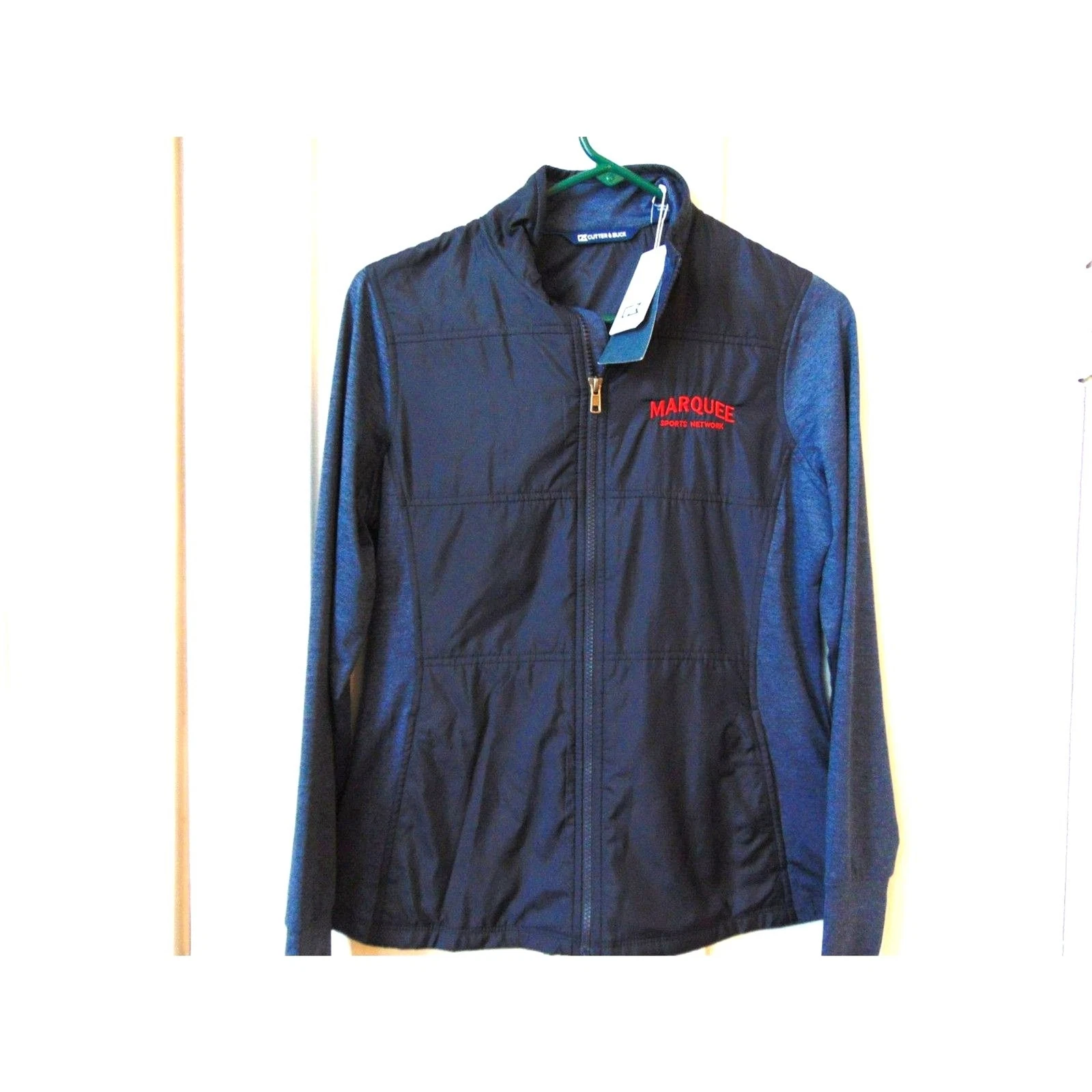 NWT CutterBack Full Zip Moisture Wicking Sun Protection 50 SPF Size Medium Navy