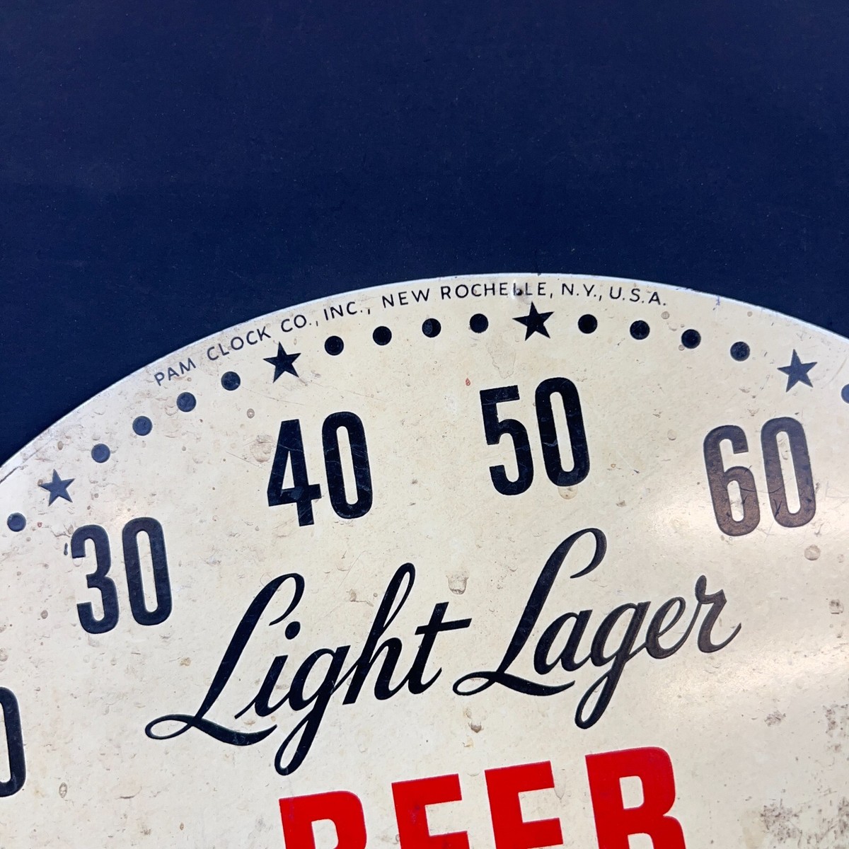 Vintage Neuweiler Light Lager Beer Pam Clock Thermometer Face | eBay