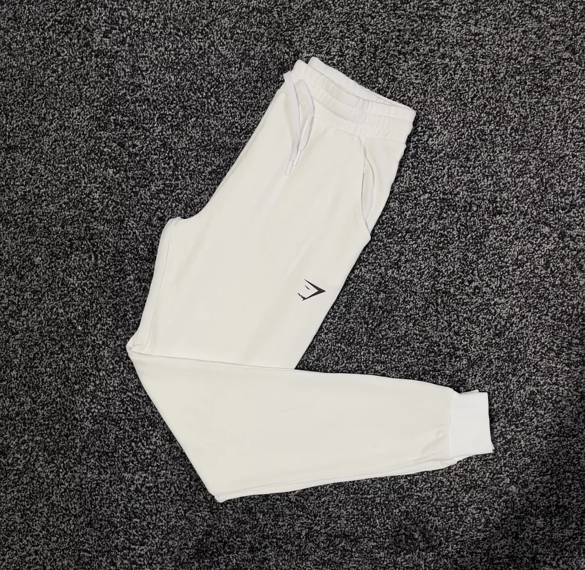 Gymshark Pippa White Joggers Bottoms Slim Fit Size Small Gym Loungewear  Logo