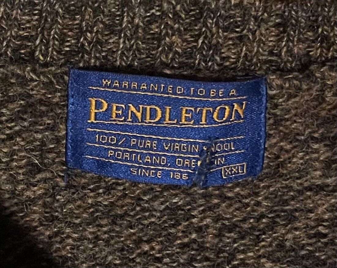 Pendleton Brown Virgin Wool Sweater Size XXL - image 2