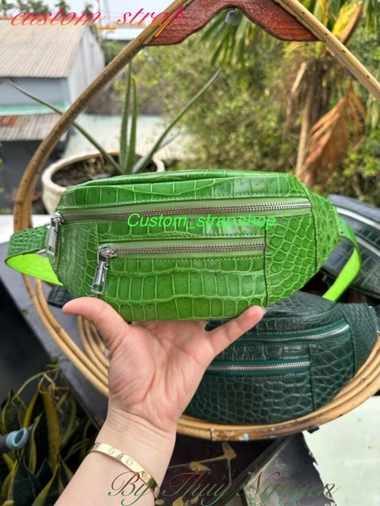 green crocodile bag