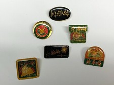 6 different   Vintage 1980s DEF LEPPARD Heavy Metal Enamel Collector Pins