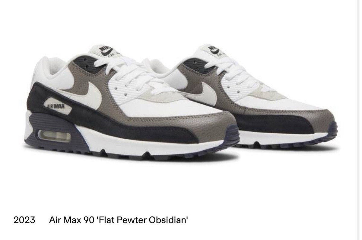 Size 10.5 - Nike Air Max 90 Flat Pewter Obsidian DZ3522 002 Size 10.5 - Nike Air Max 90 Flat Pewter Obsidian DZ3522 002