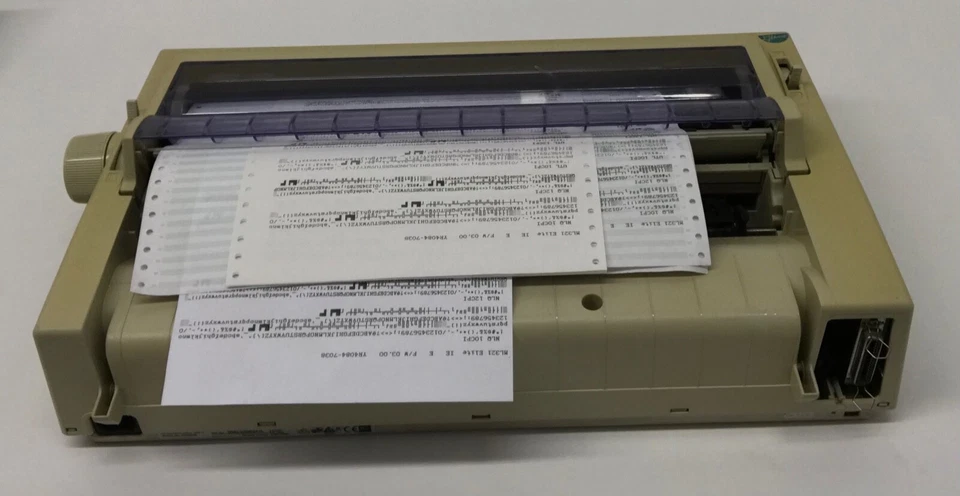 OKI Microline ML 321 Elite Wide Carriage Dot Matrix Printer 00034703 - Image 3 of 4