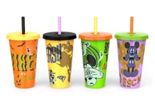 4 pk Disney Mickey Halloween Portable Drinkware Set