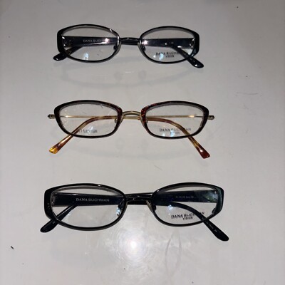 NEW DANA BUCHMAN JONIE EYEGLASS FRAMES ONLY BLACK AND TORTOISE