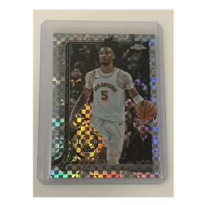 STEPHON CASTLE 25-26 TOPPS CHROME X-FRACTOR #228 RC SPURS PLAYOFFS