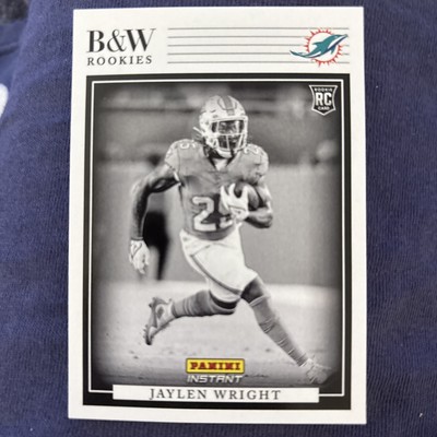 2024 Instant - NFL B & W Rookies - JAYLEN WRIGHT RC ROOKIE # d 1/680 Dolphins!