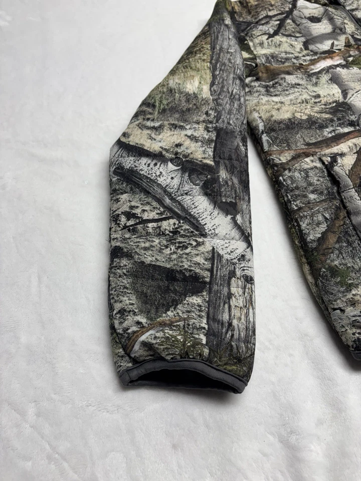 Mossy Oak Camouflage Puffer Jacket Youth Size Large 12/14 Long Sleeve Full Zip - Image 3 of 4