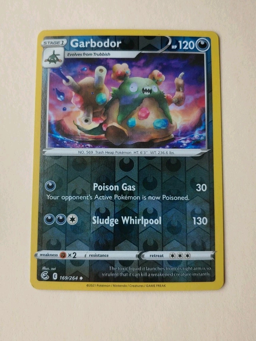 Garbodor Reverse Holo Uncommon SWSH08: Fusion Strike 169/264 NM