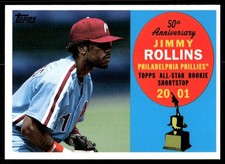 2008 Topps #AR29 Jimmy Rollins All-Rookie Team Phillies Card. rookie card picture
