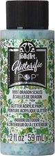 Folkart Glitterific Pop Acrylic Paint 2oz-Dragon Scales