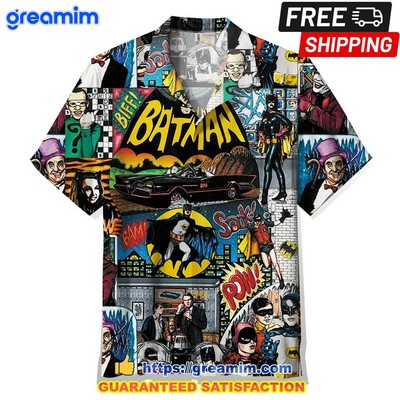 Batman 1966 Vintage Short Sleeve Hawaiian Shirt