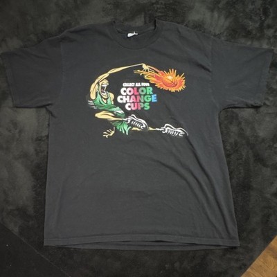 Taco Bell Mountain Dew vintage Promo Basketball Graphic Black Men's T-Shirt XL