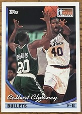 Calbert Cheaney 1993-94 Topps Rookie Card #250 Bullets NBA RC Free Shipping. rookie card picture
