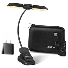 Vekkia 14 LED Book Light with Charger & Travel Case, Cover Both Page, 