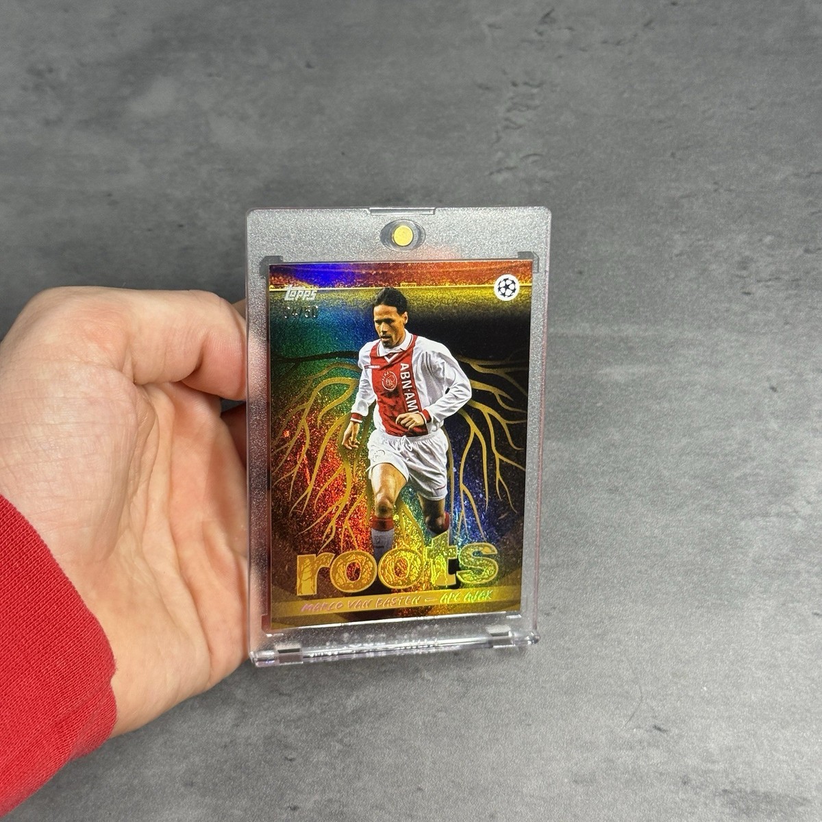 2025-26 Topps UEFA Marco Van Basten Roots Gold /50 Refractor