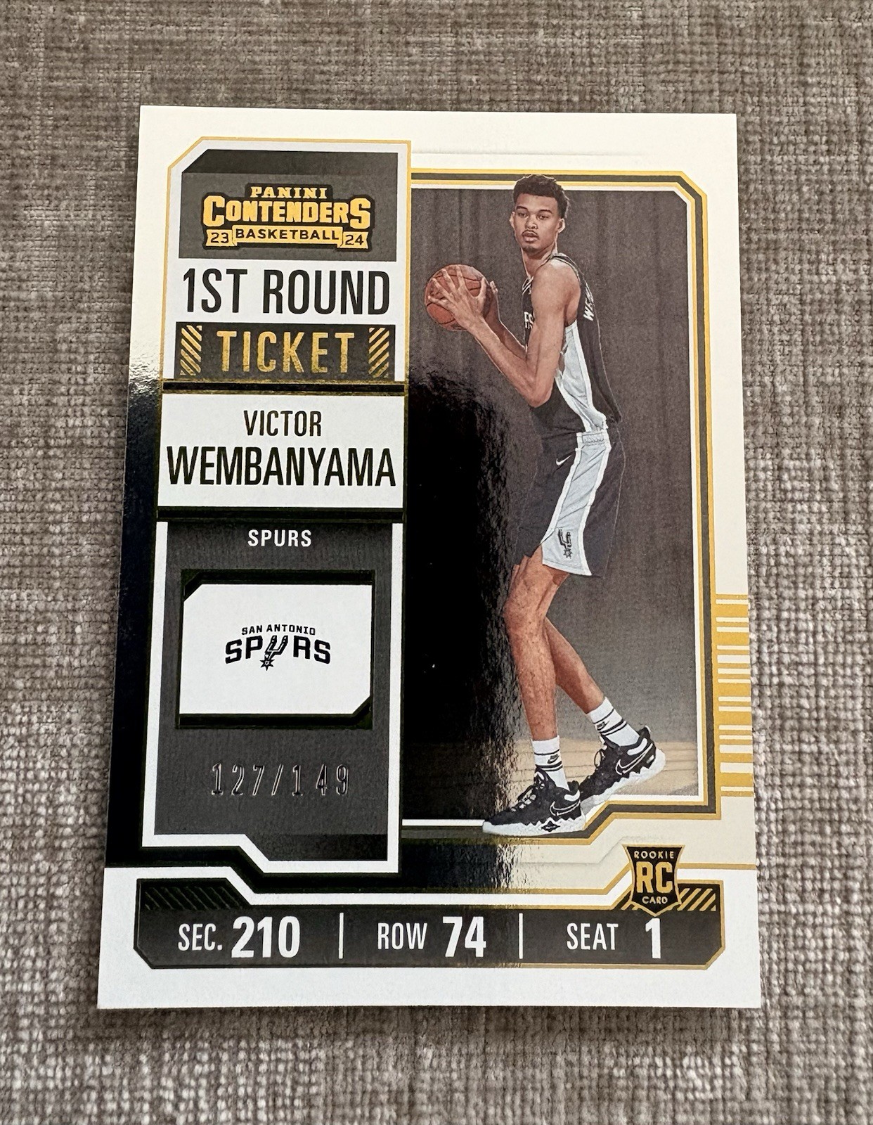 2023-24 Contenders Victor Wembanyama Rookie 1st Round Ticket 127/149