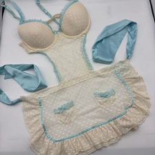 Victoria’s Secret Sexy Little Things French Maid Lingerie 34B Babydoll Apron