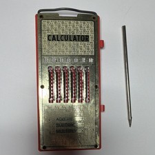 Rare Vintage Mechanical Slide Calculator w/ S...
