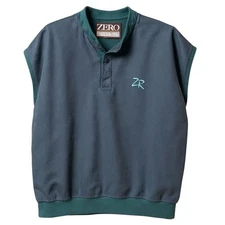 Zero Restriction XL Green Herringbone Golf Windbreaker Vest Vintage Made USA XL