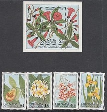 Grenada-Grenadinen - Yvert Briefmarken 511/4+H.78 ** Mnh Blumen