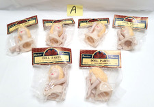 Lot of 6 Darice Plastic Doll Parts 1224-16 Angel Head  Hands 2 1/2"-NOS-Lot A