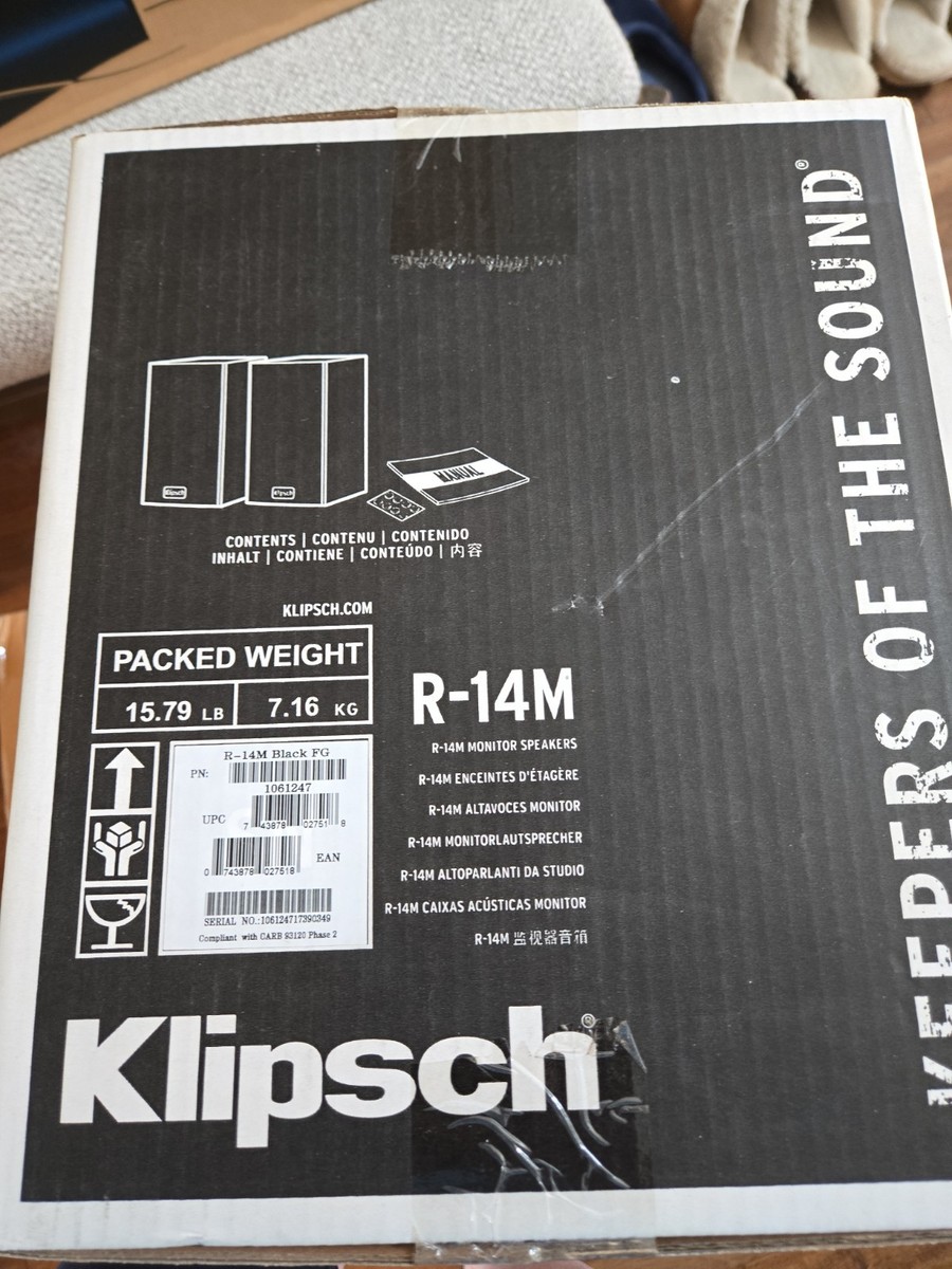 Buy Klipsch R-14M 4in Reference Bookshelf Speaker - 2 Pieces Black