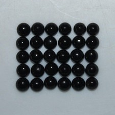 Black Onyx 3mm, 4mm, 5mm, 6mm, 7mm, 8mm, 10mm, 12mm 14mm Flat Back Round