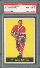 1960 Parkhurst Jean Beliveau PSA 8 #49