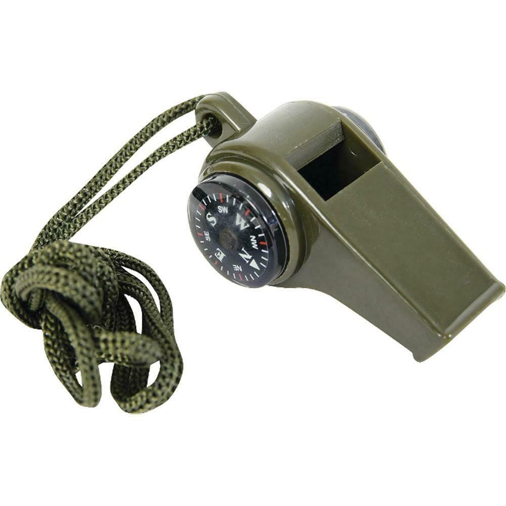 Mil-Com 3-in-1 Whistle on Lanyard Outdoor crafts hunting (WH3) Cadets DOE