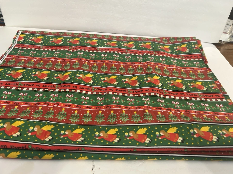 Trena Hegdahl-Olsen Trenas Peace and Joy Fabric ,Candycanes ,Angels And Trees - Image 4 of 4