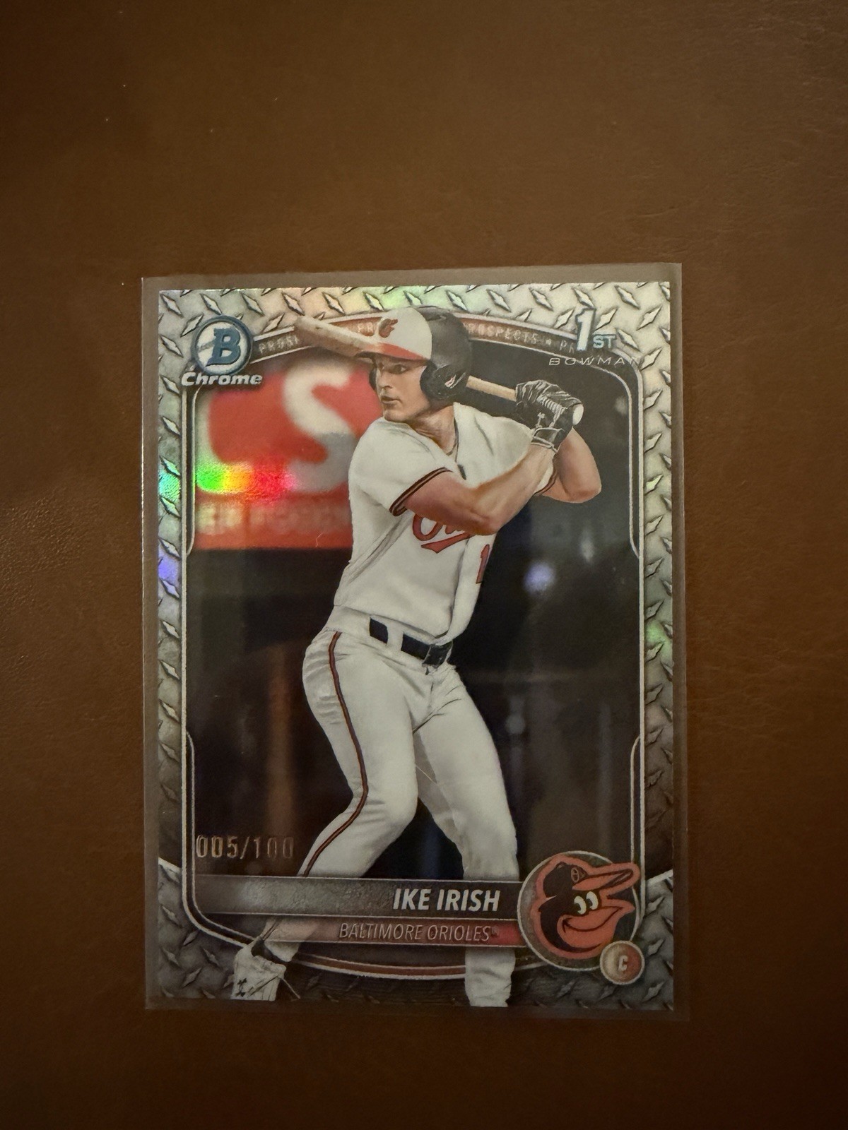 2025 Bowman Draft Chrome Steel Metal Ike Irish Baltimore Orioles 5/100 #BDC-16