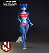 Krystal Fox NSFW 1/24 1/10 1/6 Resin 3D Print Model Kit Unpainted GK mini Figure