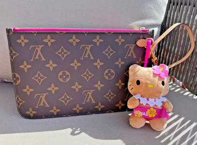 Louis Vuitton Hawaii Pochette Pouch Wristlet Hot Pink monogram canvas Neverfull