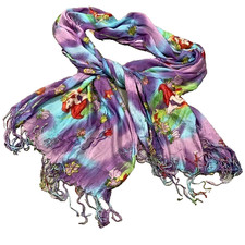 Disney Parks Little Mermaid Oblong Scarf 21x72