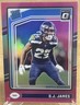 2024 Panini Donruss Optic - Rated Rookie D.J. James #222 Pink Prizm SEAHAWKS