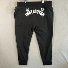 Zumba Wear Women's Lovely Zumba Happiness Instructor Sweatpants Size L Black NWT